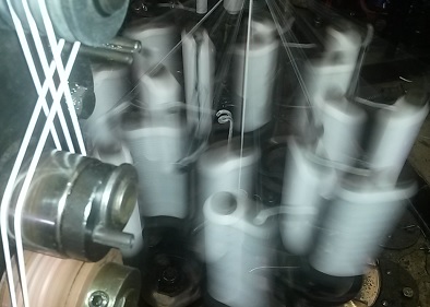 16 spindle braiding machine making elastic cord