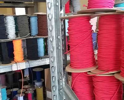 stock shelves of elastic cord